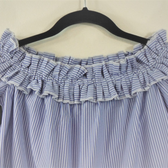 NWOT Vineyard Vines Pinstriped Off Shoulder Top - Picture 3 of 5